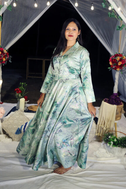 Imported Silk Printed Dress